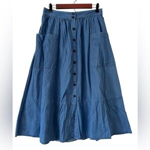 Who What Wear Denim Maxi Skirt